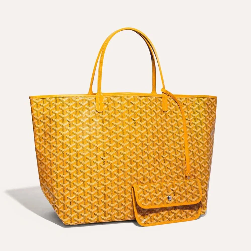 Goyard Sac Saint Louis GM in Goyardine Canvas & Chevroches Calfskin for Women in Yellow