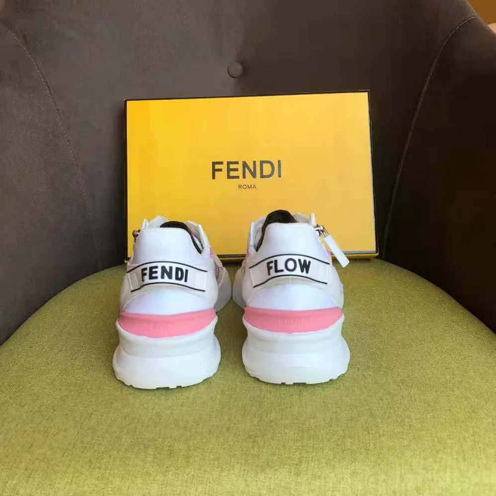 Fendi Flow Pink Nylon Low Tops for Women