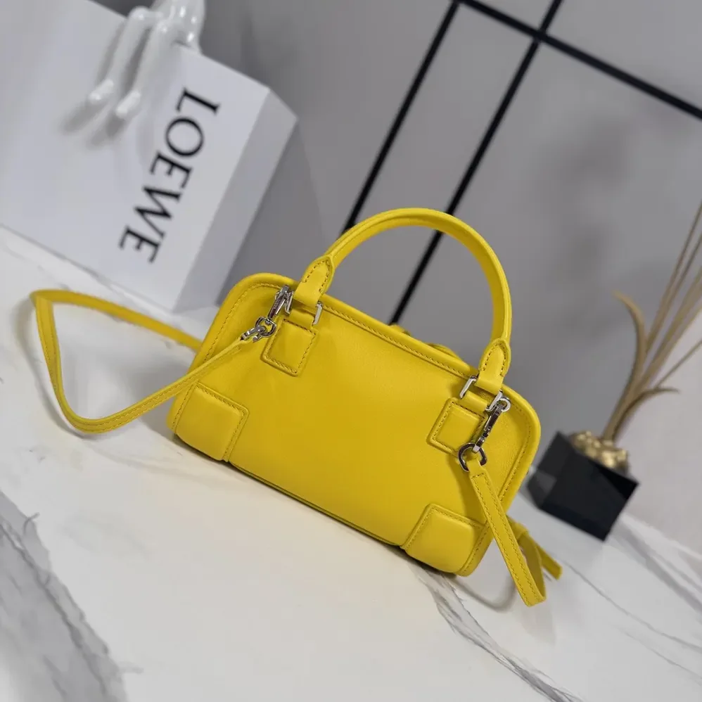 Loewe Mini Amazona 180 Bag in Soft Calfskin for Women in Daisy Yellow