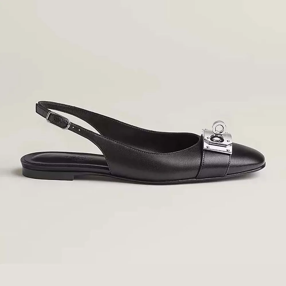 Hermes Innocente Slingback in Goatskin-Black H241157Z for Women Hermes Innocente Slingback in Goatskin-Black H241157Z for Women