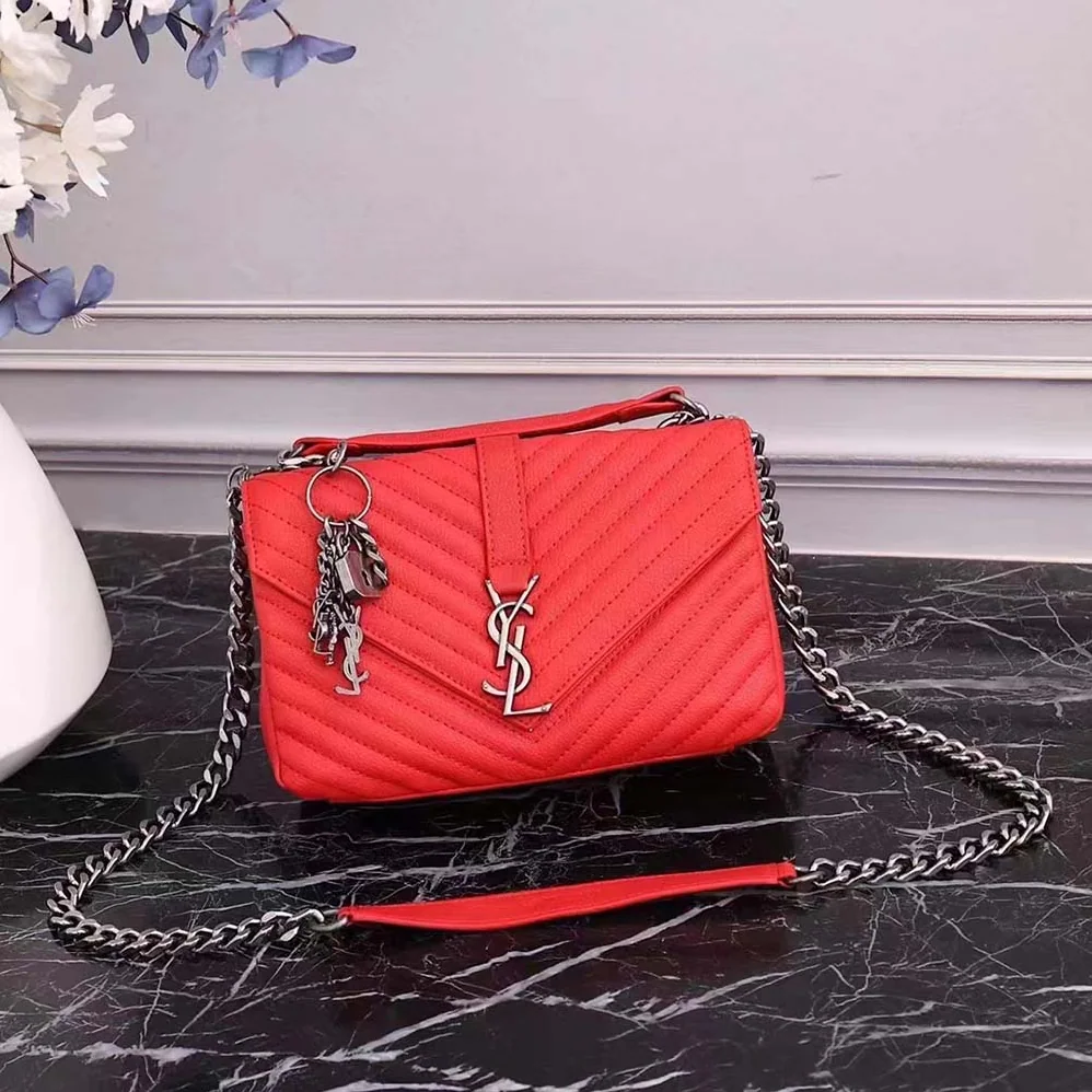 Saint Laurent YSL College Medium In Matelasse Leather for Women in Black