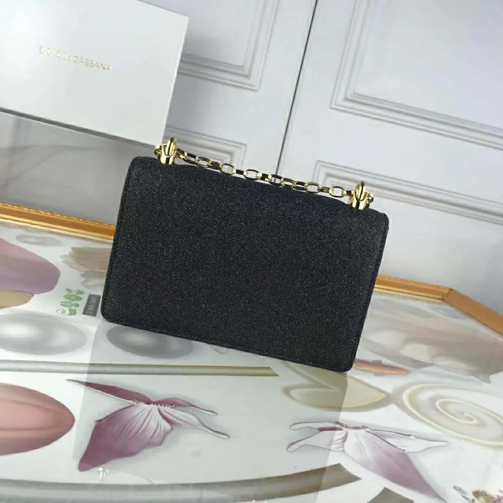 Dolce Gabbana D&G DG Girls Cross-Body Bag Soft Lurex for Women in Black Dolce Gabbana D&G DG Girls Cross-Body Bag Soft Lurex for Women in Black