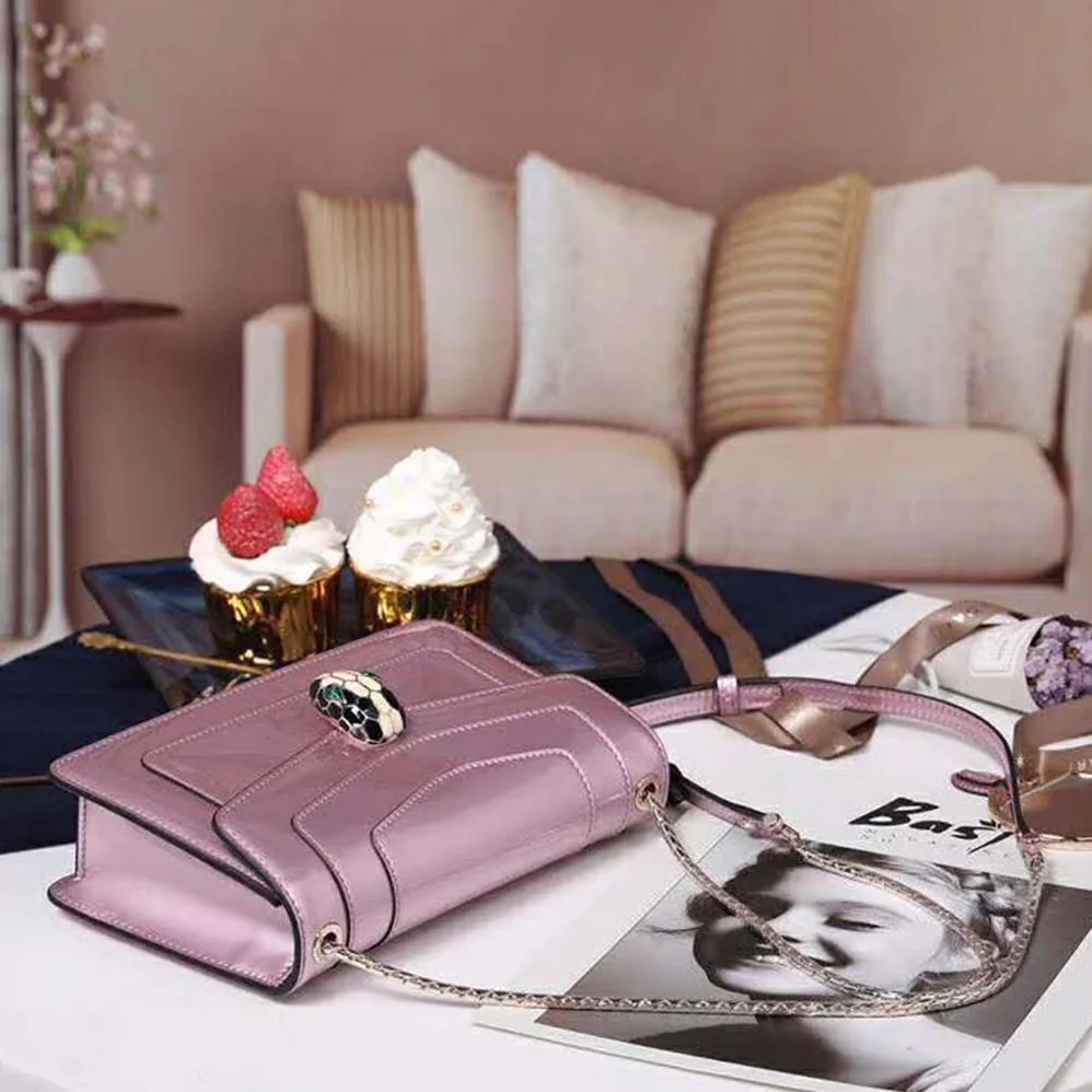 Bvlgari Serpenti Forever Flap Cover in Calf Leather for Women in Pink