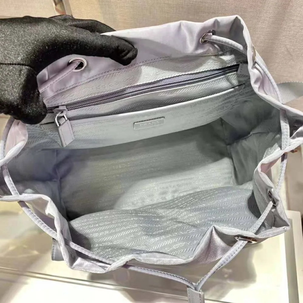 Prada Re-Nylon Medium Backpack for Women in Navy