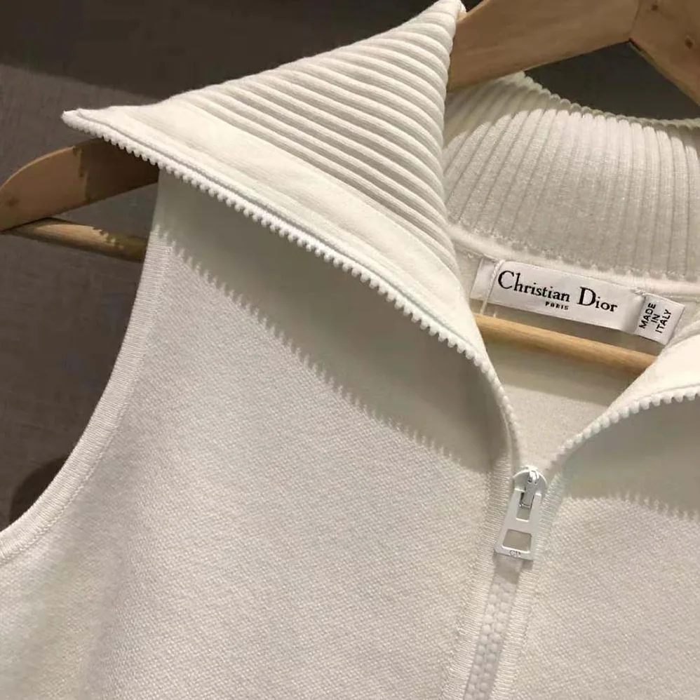 Dior Cropped Fitted Dress White Technical Stretch Pique for Women Dior Cropped Fitted Dress White Technical Stretch Pique for Women