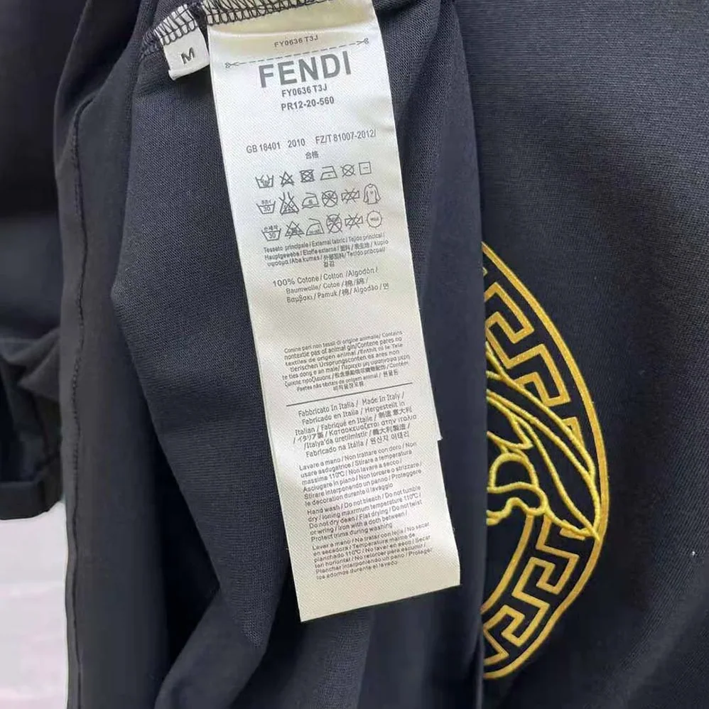 Fendi Fendace Logo Black Jersey T for Men in shirt Fendi Fendace Logo Black Jersey T for Men in shirt