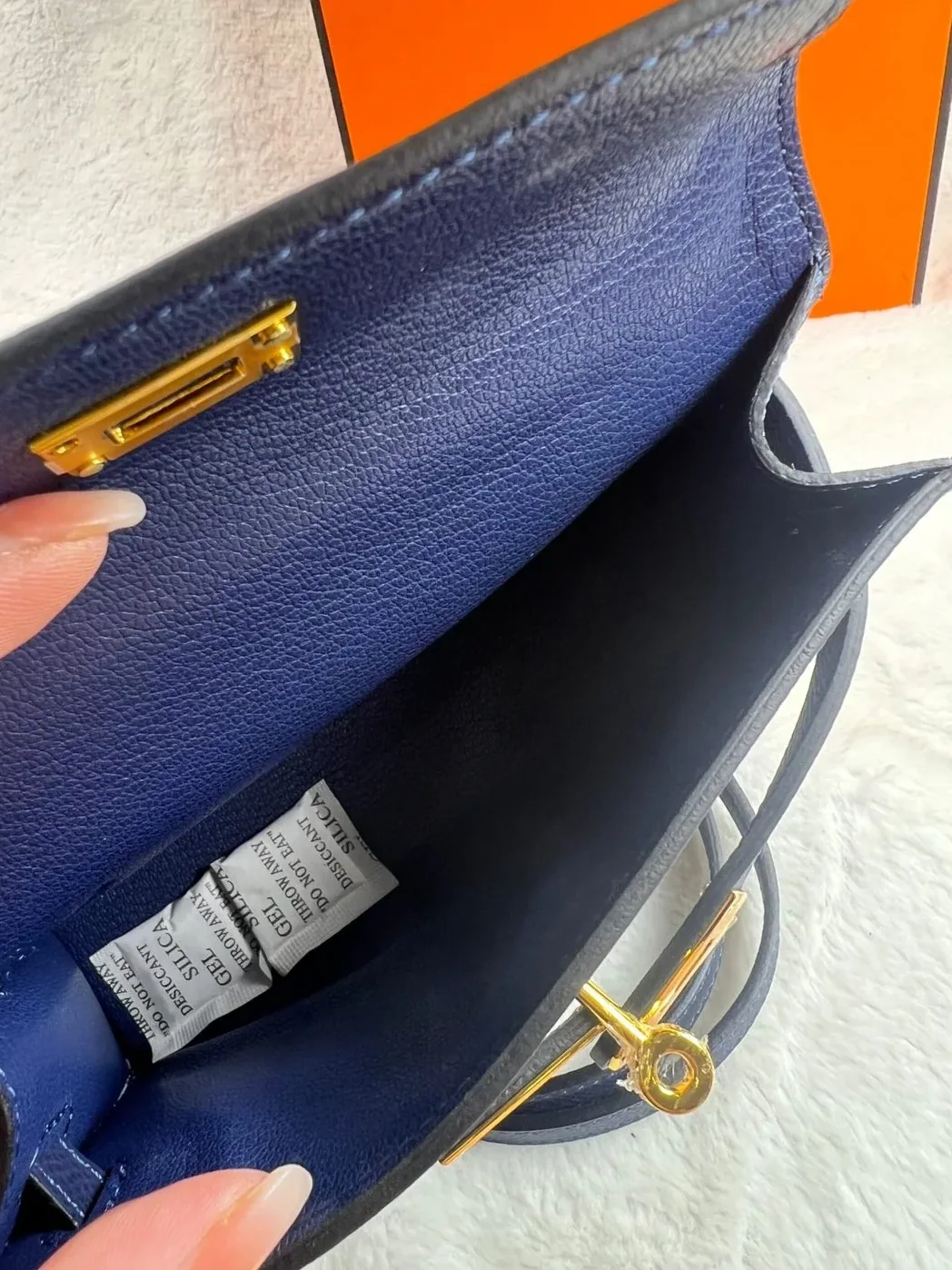 Hermes Kelly 19 Blue France Epsom Bag Hermes Kelly 19 Blue France Epsom Bag