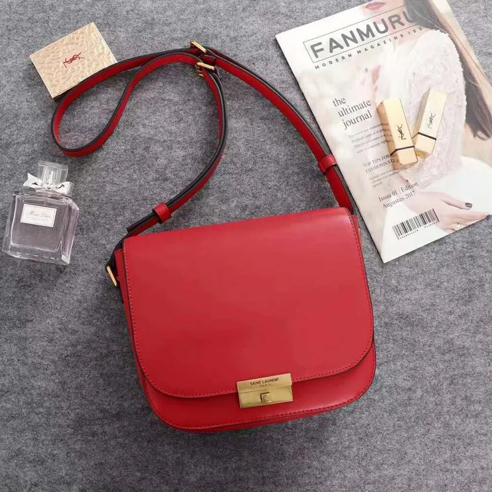 Saint Laurent YSL Betty Satchel in Smooth Leather for Women in Red Saint Laurent YSL Betty Satchel in Smooth Leather for Women in Red