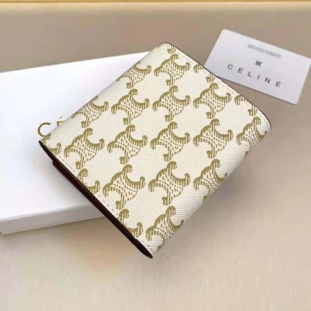 Celine Small Triomphe Wallet in Triomphe Canvas for Women