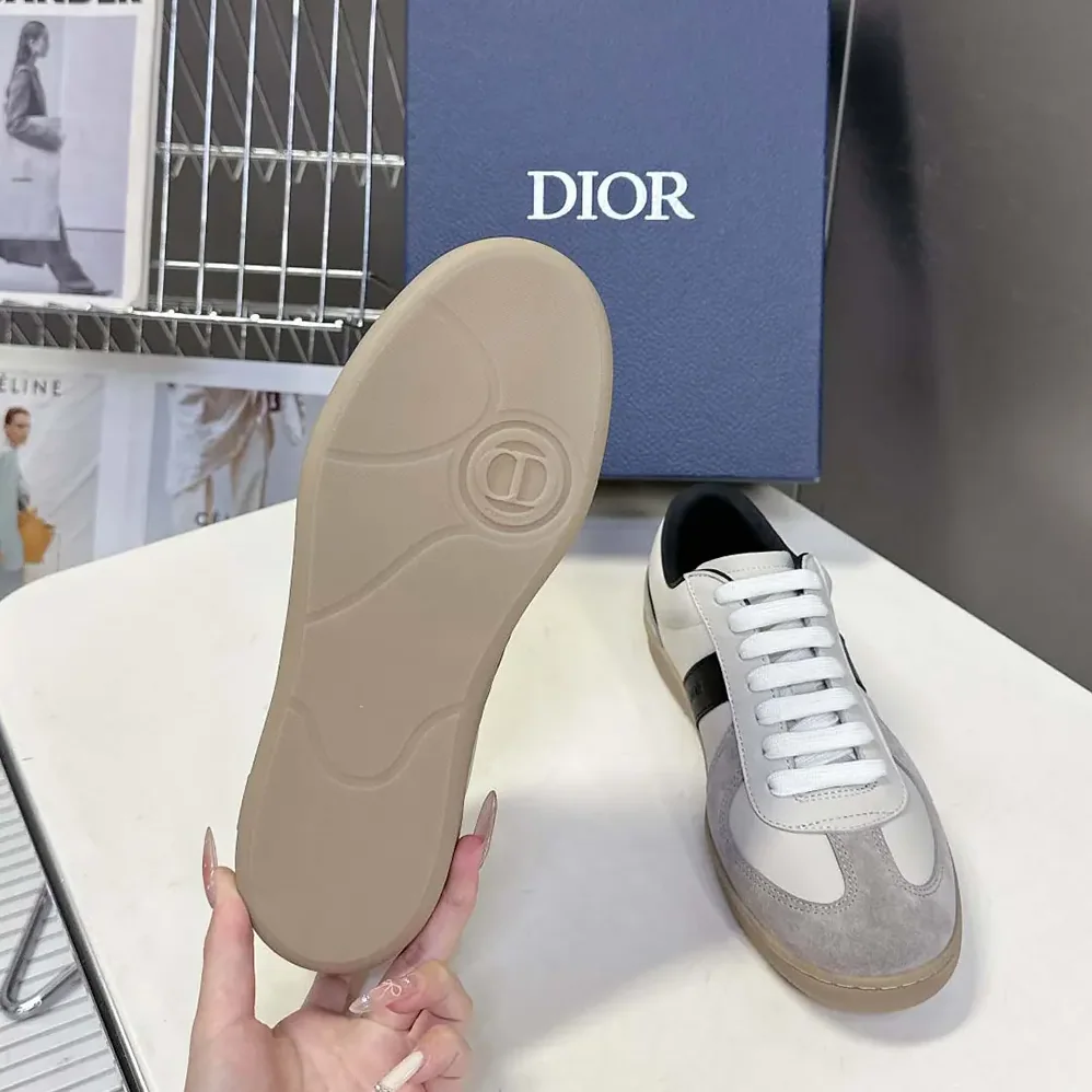 Dior B01 Matchpoint Sneaker Black and White Smooth Calfskin with Gray Suede for Men Dior B01 Matchpoint Sneaker Black and White Smooth Calfskin with Gray Suede for Men