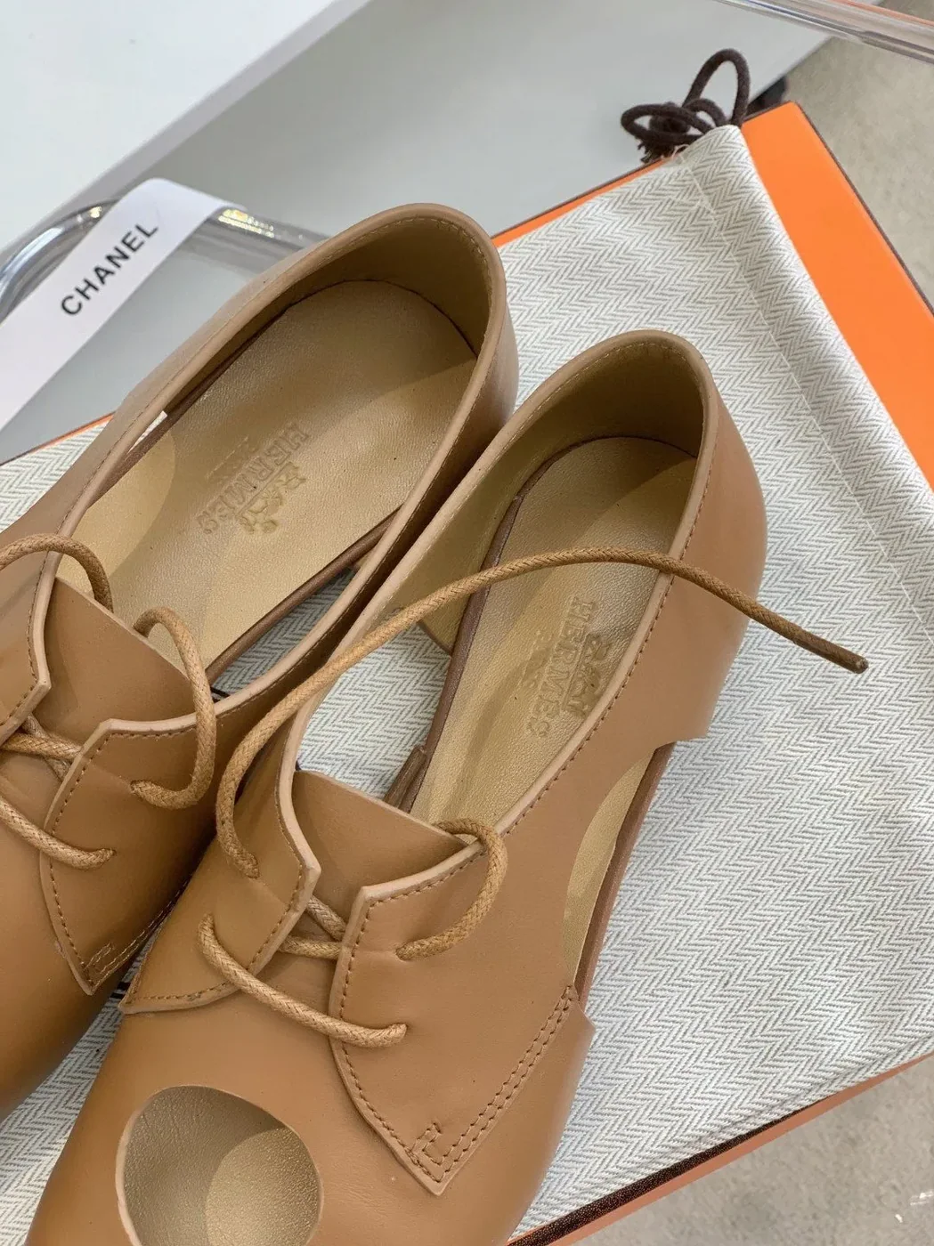 Hermes Epoca Oxford Shoe Brown , Shoes for Women