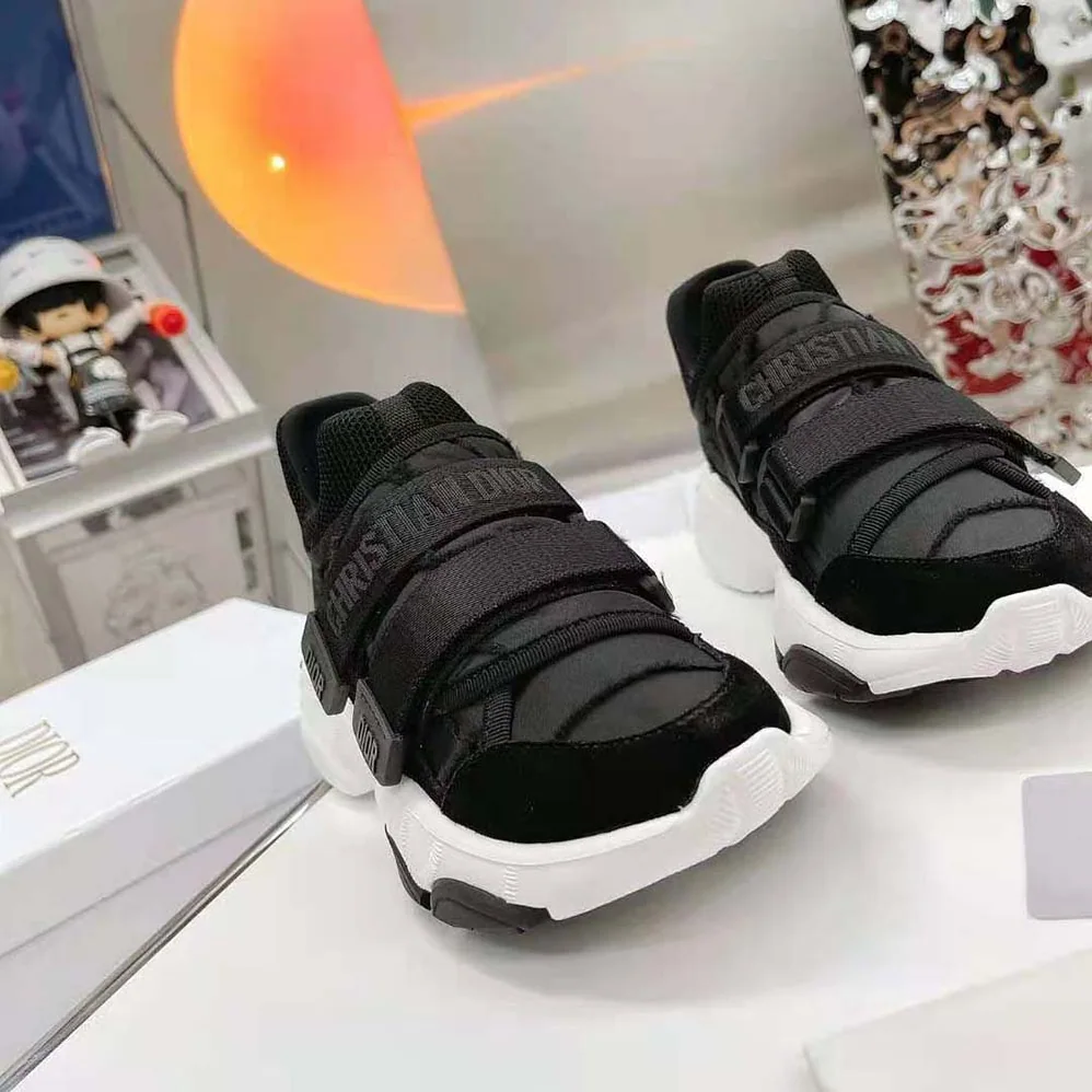 Dior D-Wander Sneaker Black Camouflage Technical Fabric for Women