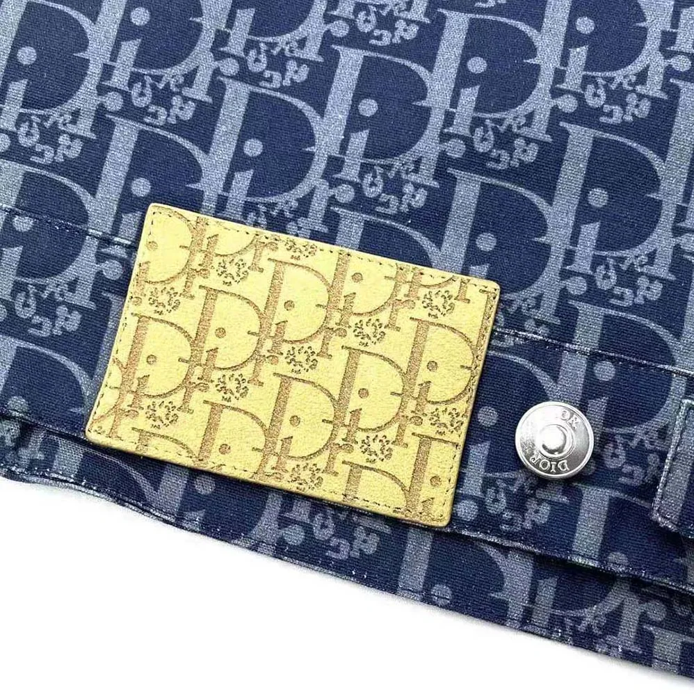 Dior Tears Zipped Blouson Blue Cotton Denim for Men