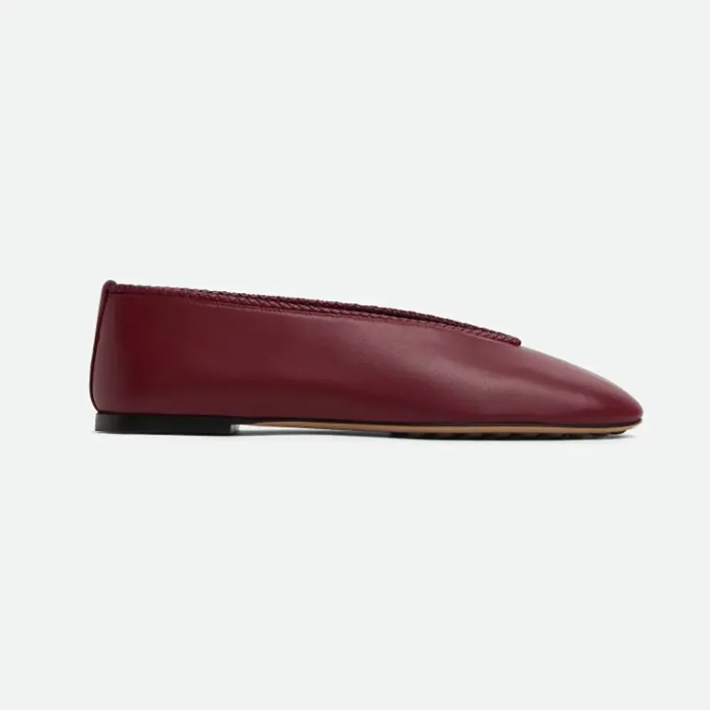 Bottega Veneta Rosa Ballerina for Women in Dark Apple Candy Bottega Veneta Rosa Ballerina for Women in Dark Apple Candy