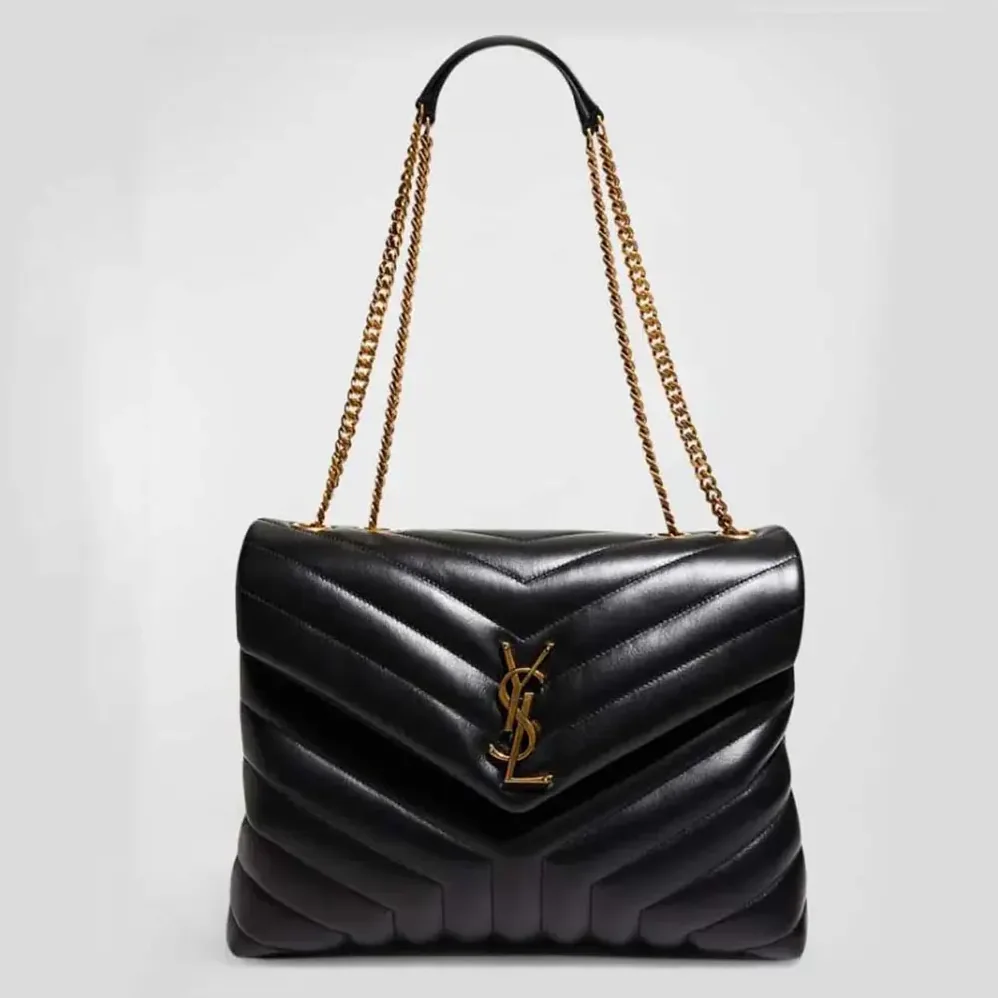 Saint Laurent YSL Loulou Medium Bag in Matelassé Y Leather for Women in Black Saint Laurent YSL Loulou Medium Bag in Matelassé Y Leather for Women in Black