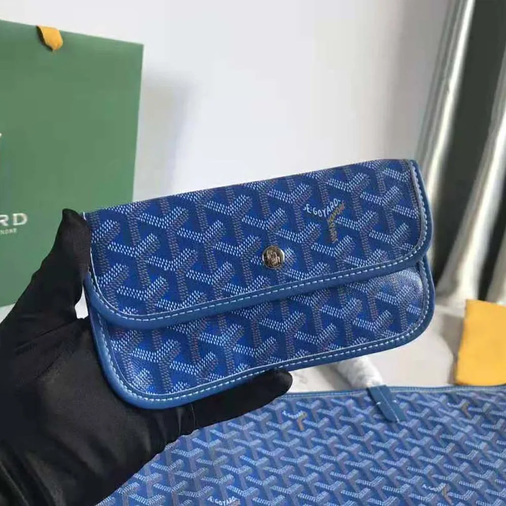 Goyard Sac Saint Louis GM in Goyardine Canvas & Chevroches Calfskin for Women in Blue Goyard Sac Saint Louis GM in Goyardine Canvas & Chevroches Calfskin for Women in Blue