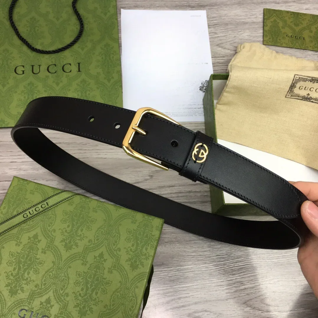 Gucci Belt With Interlocking G Detail Black Gucci Belt With Interlocking G Detail Black