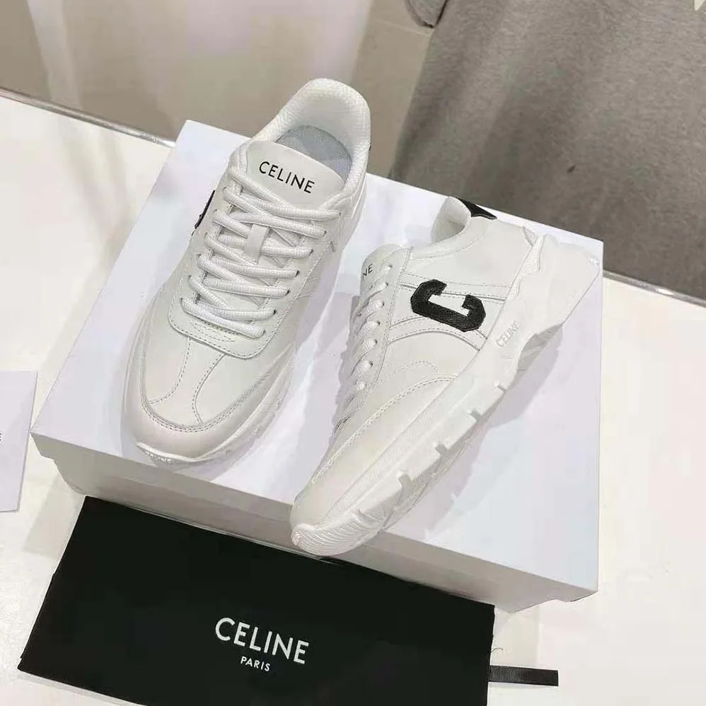 Celine Runner Cr-02 Low Lace-up Sneaker in Calfskin for Unisex in Black