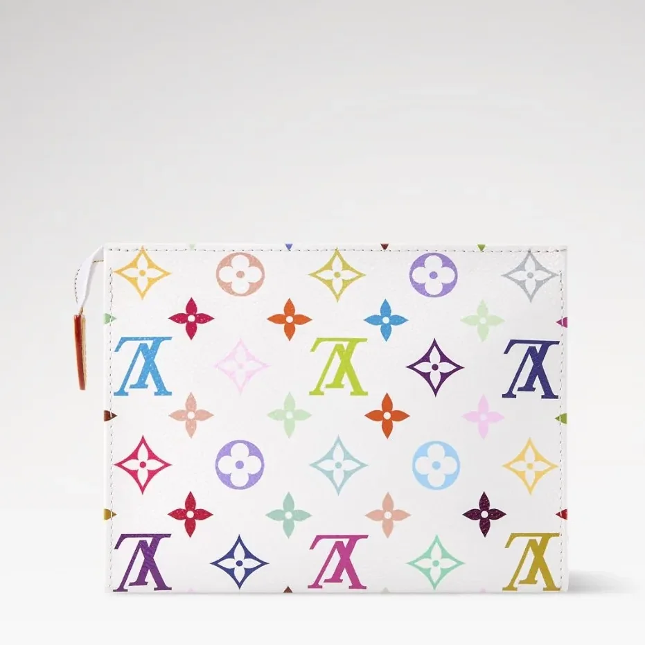 Louis Vuitton LV x TM Pochette Toiletry 19 Clutch & Pouch / Multicolor Monogram Canvas Gold Hardware
