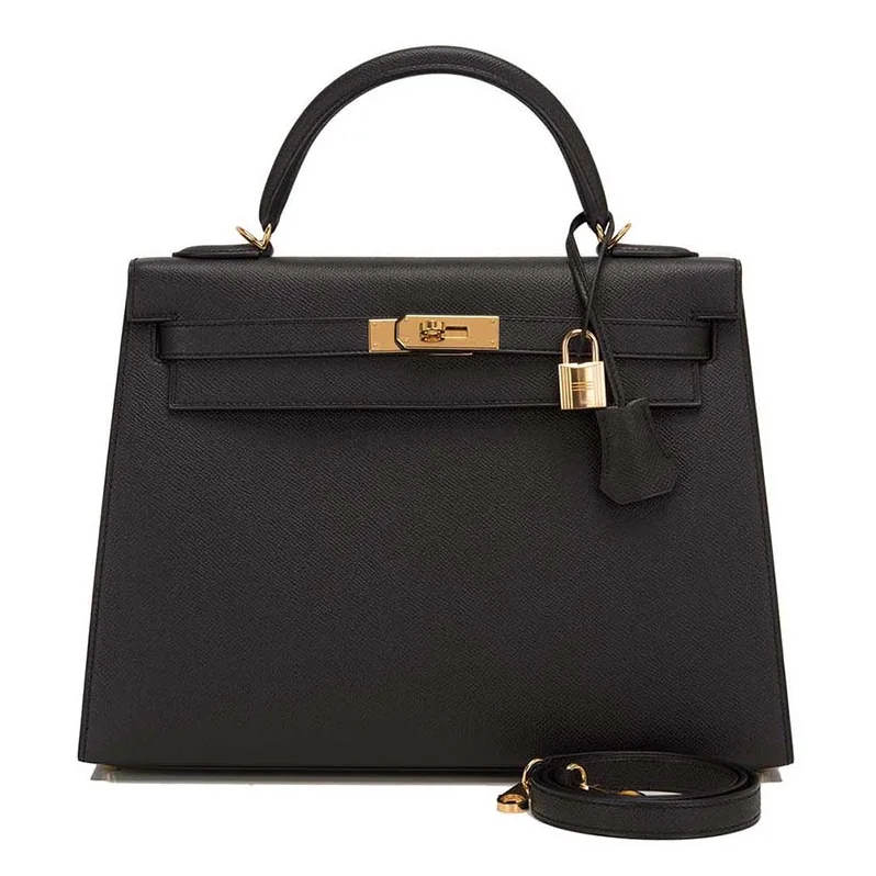 Hermes Kelly Sellier 32 Bag in Togo Leather in Black
