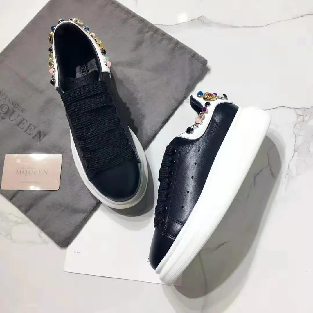 Alexander Mcqueen Oversized Sneaker Black Calf Leather Lace for Men in Up Sneaker