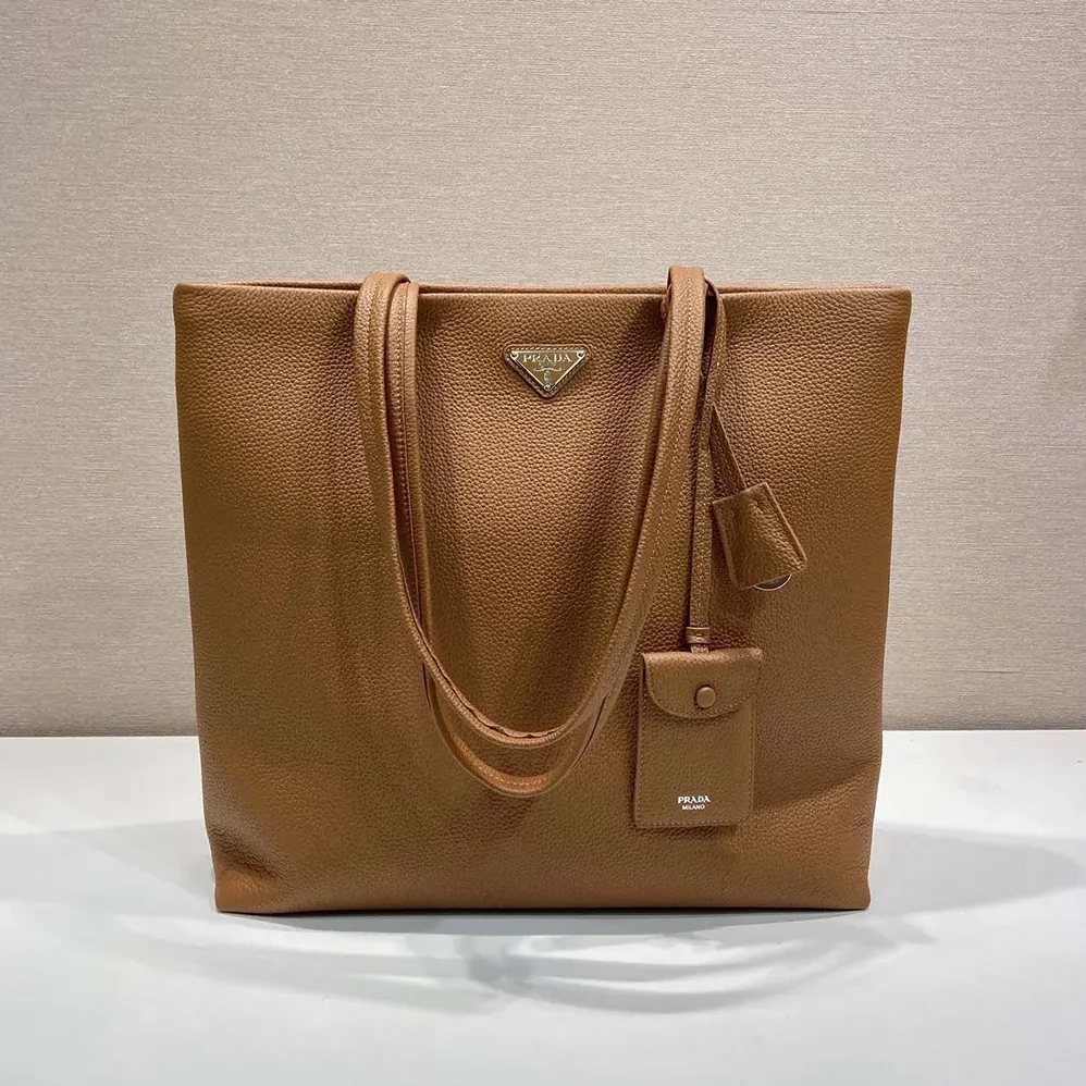 Prada Leather Tote for Unisex in Brown Prada Leather Tote for Unisex in Brown