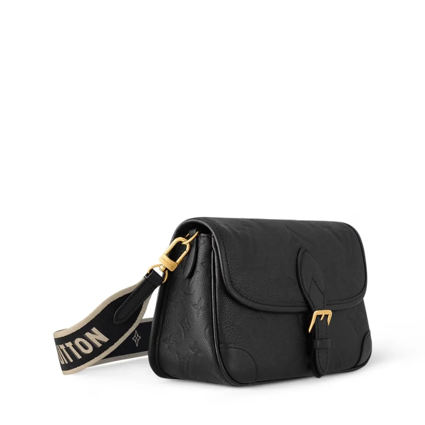 Louis Vuitton Diane Satchel Crossbody Bag in Black Gold Hardware Louis Vuitton Diane Satchel Crossbody Bag in Black Gold Hardware
