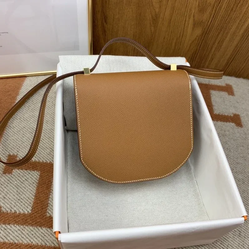 Hermes Mosaique 17 Brown, Gold Toned Hardware Bag