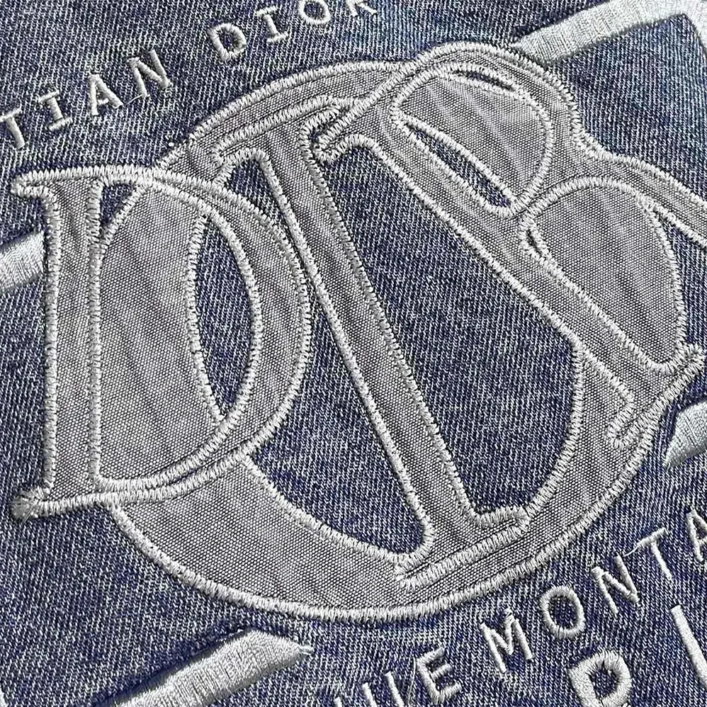 Dior Charm Overshirt Blue Cotton Twill for Men