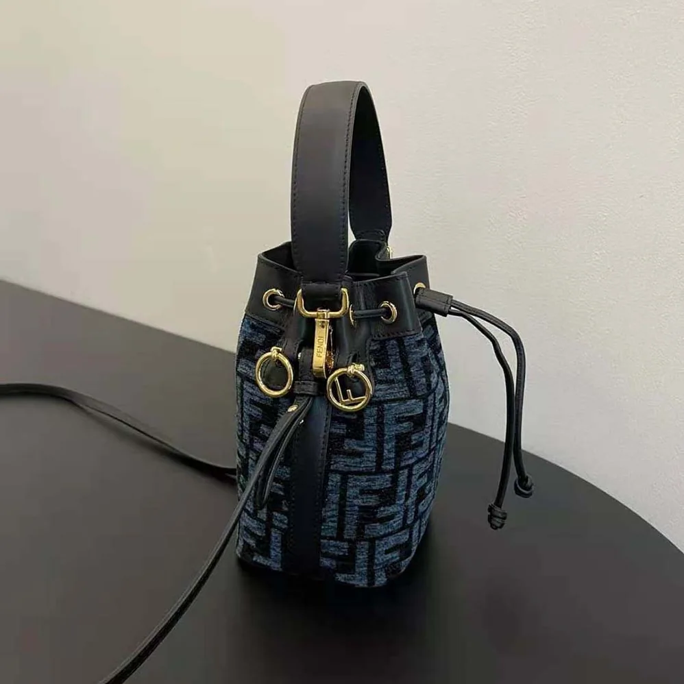 Fendi Mon Tresor Blue Tapestry Fabric Mini for Women in Bag Fendi Mon Tresor Blue Tapestry Fabric Mini for Women in Bag