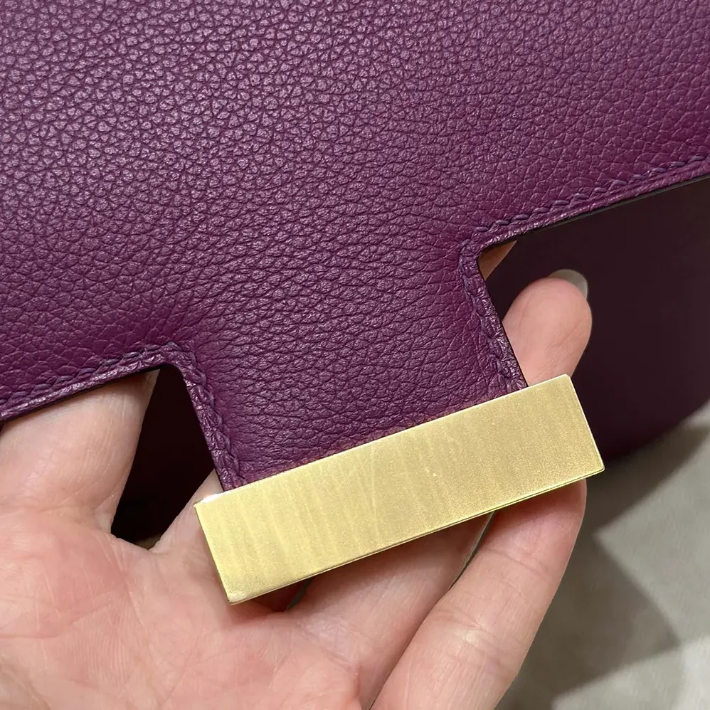 Hermes Constance 24 Bag Epsom Leather for Women in Purple/Gold
