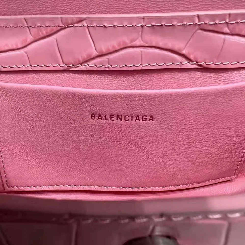Balenciaga XX Small Flap Bag Crocodile Embossed in Pink for Women