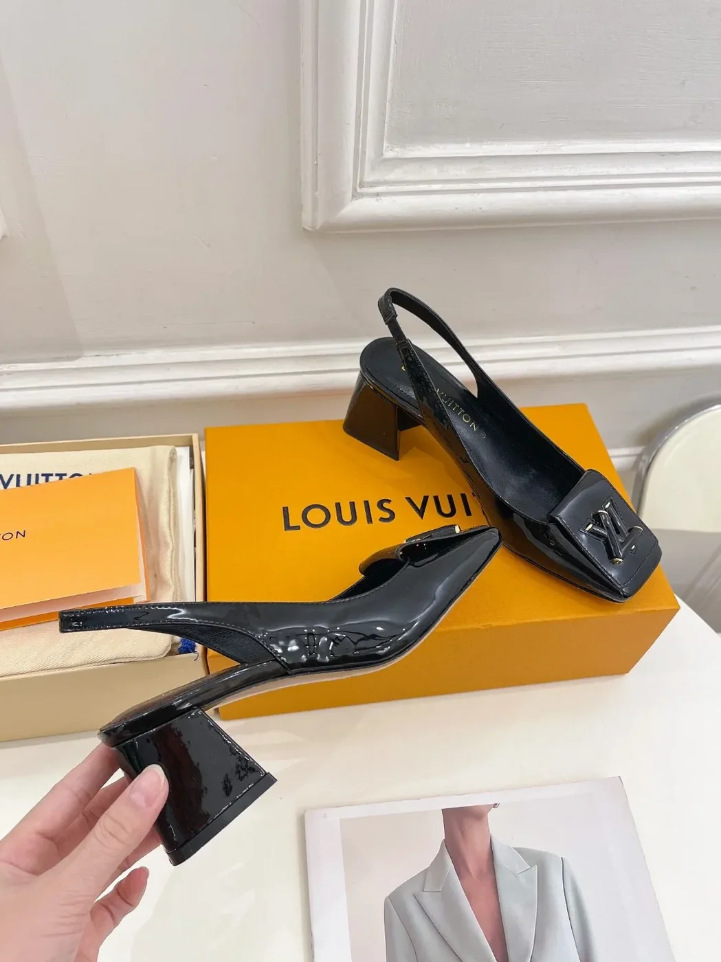 Louis Vuitton Shake Slingback Pump Black 1AB0TR