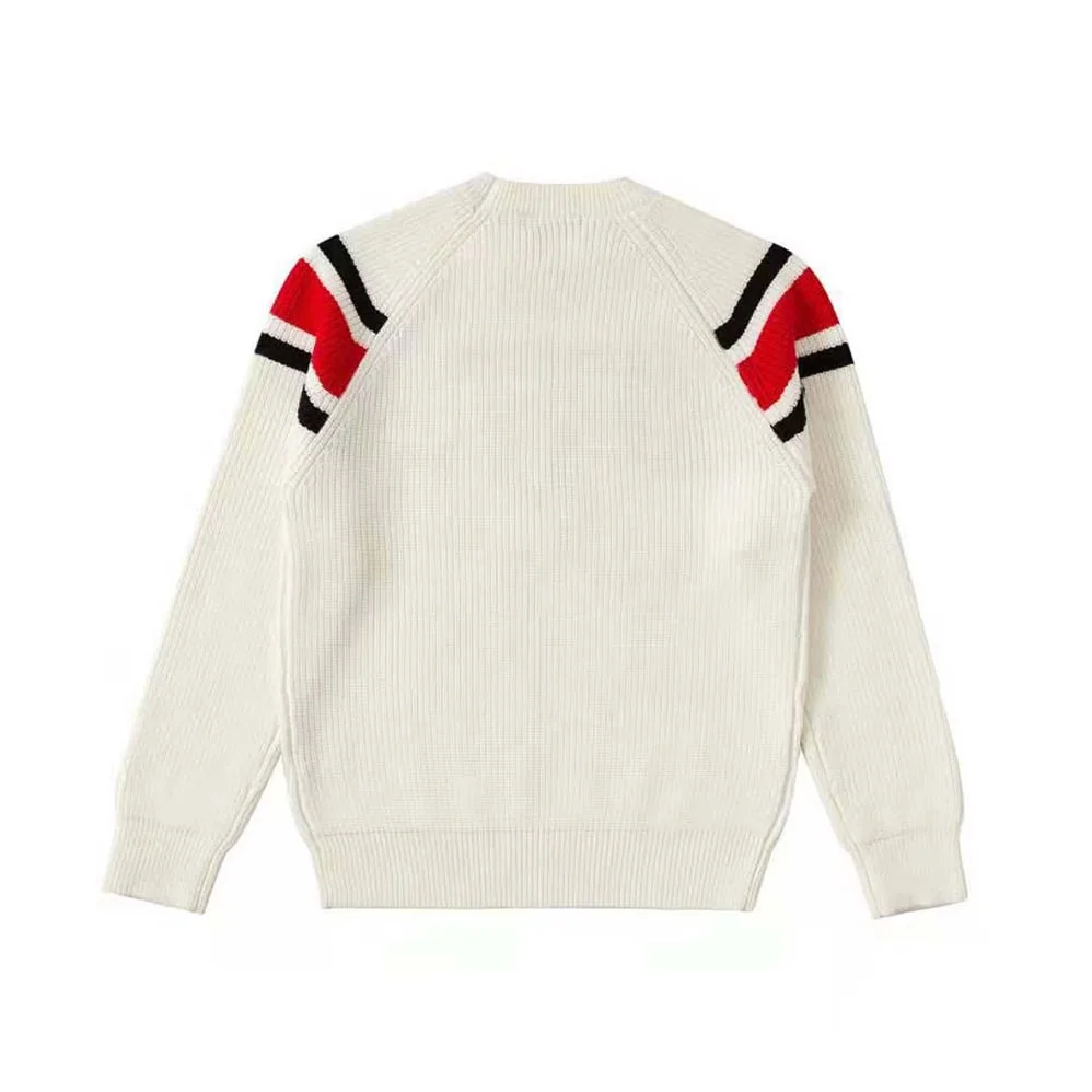 Prada Cashmere Ribbed Knit Sweater with Sleek for Women in White