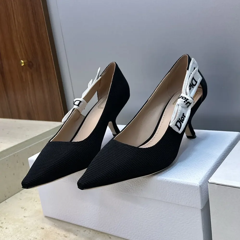 Dior J'Adior Pump Black Technical Fabric for Women Dior J'Adior Pump Black Technical Fabric for Women