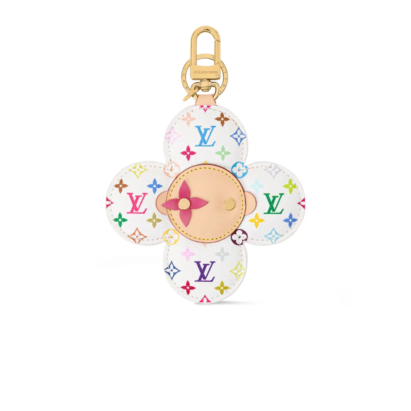 Louis Vuitton LV x TM Vivienne Head Bag Charm Multicolored Gold Hardware