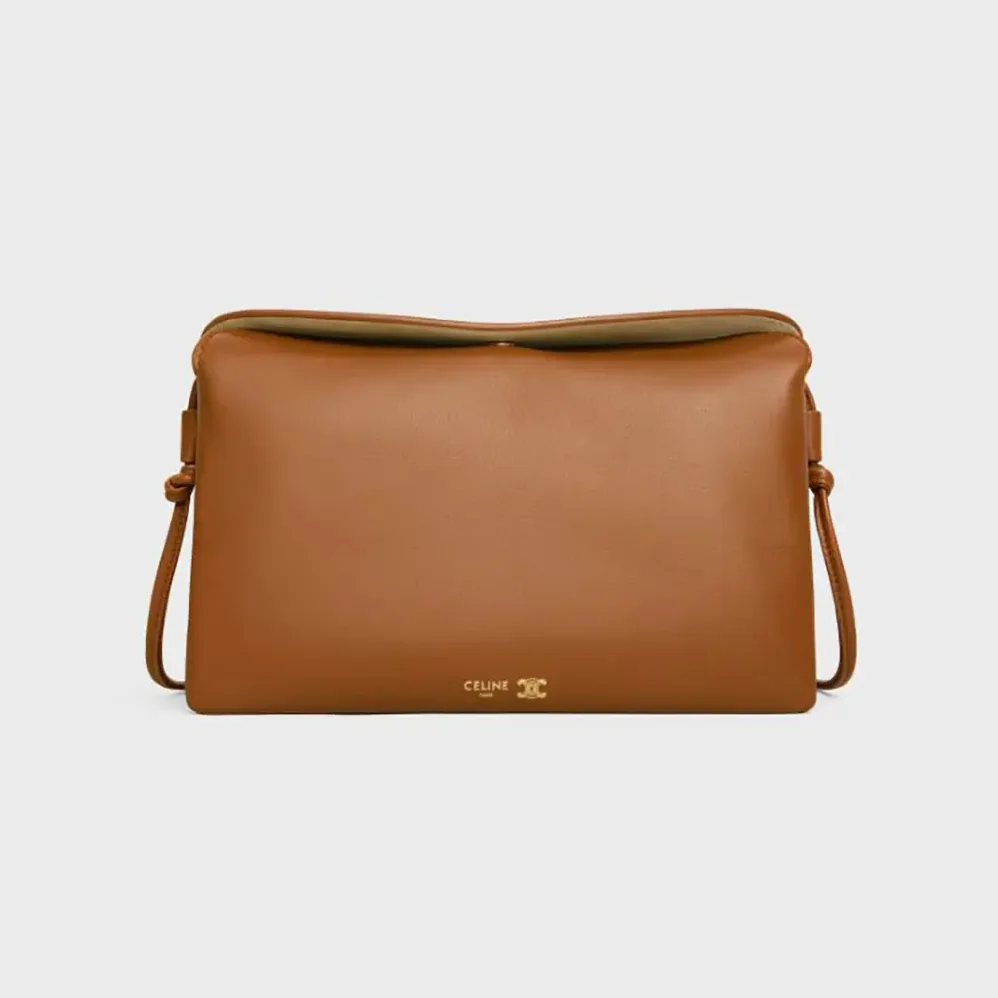 Celine Trio Flap In Smooth Lambskin for Women in Brown Celine Trio Flap In Smooth Lambskin for Women in Brown