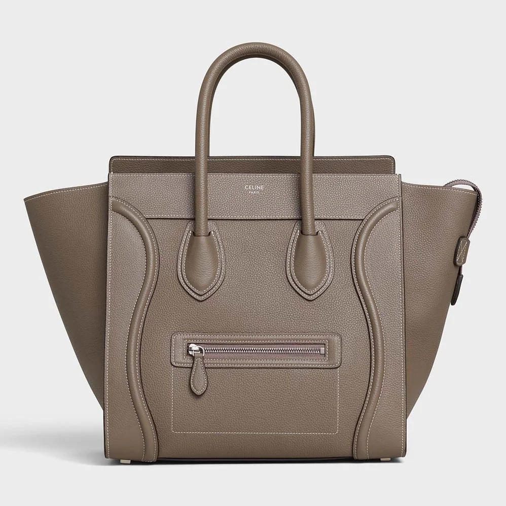 Celine Mini Luggage Handbag in Baby Drummed Calfskin for Women in Brown Celine Mini Luggage Handbag in Baby Drummed Calfskin for Women in Brown