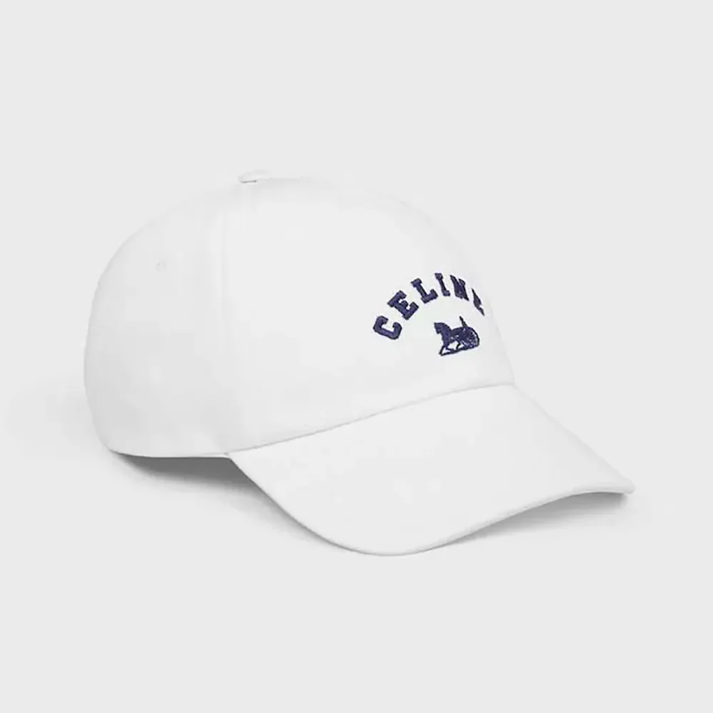 Celine Richelieu Cap In Cotton Twill for Women in White