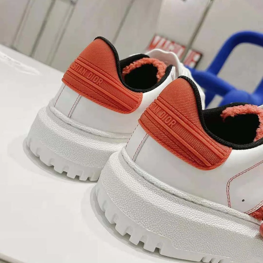 Dior Dior-id Sneaker White Calfskin Terry Cotton for Women in Pink Dior Dior-id Sneaker White Calfskin Terry Cotton for Women in Pink