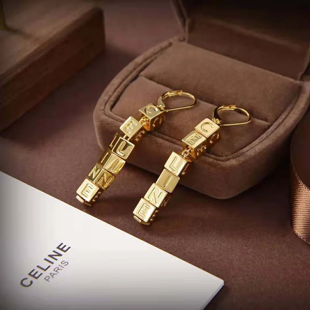Celine Earrings in Brass with Gold Finish for Women
