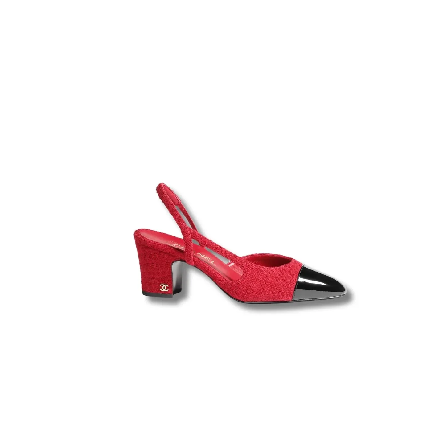 Chanel Slingbacks Red And Black