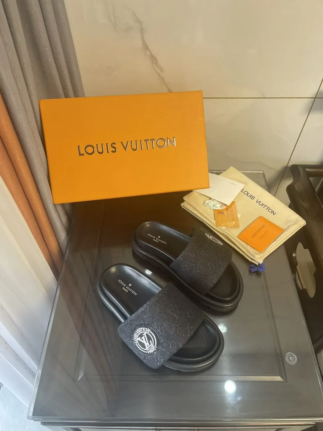 Louis Vuitton Pool Pillow Comfort Flat Mule Black for Women Louis Vuitton Pool Pillow Comfort Flat Mule Black for Women