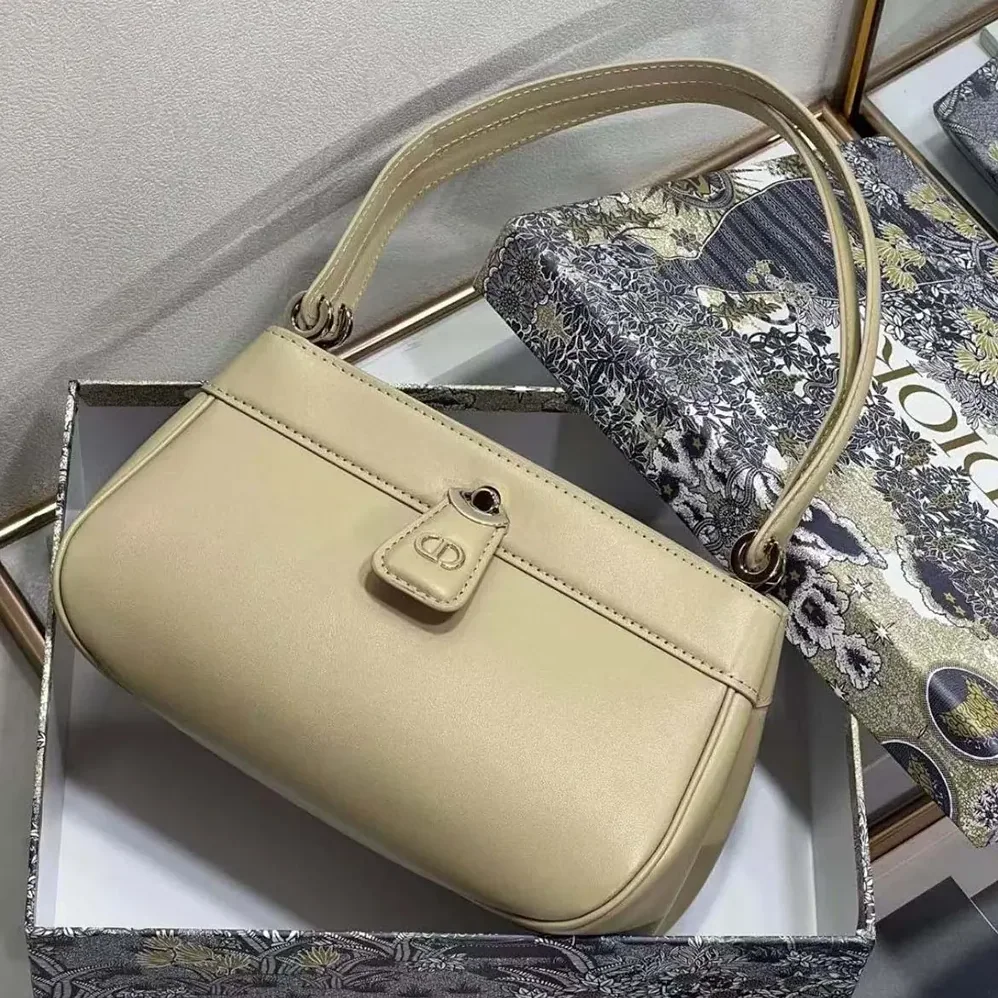 Dior Small Dior Key Bag Sandy Box Calfskin for Women