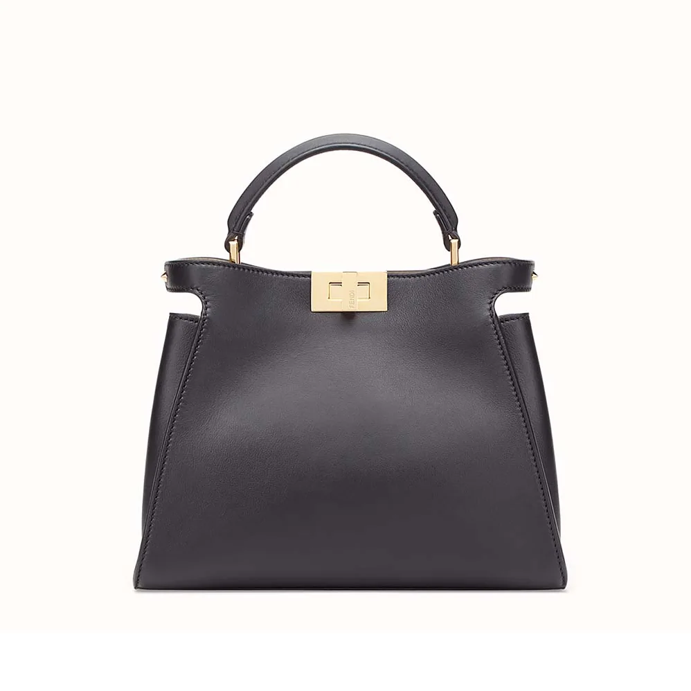 Fendi Peekaboo Essential Black Leather Bag for Women Fendi Peekaboo Essential Black Leather Bag for Women