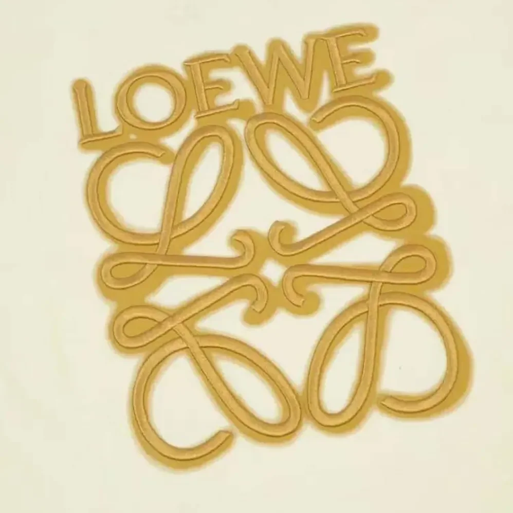 Loewe LOEWE Neon T-shirt in Cotton for Men in White/Gold Loewe LOEWE Neon T-shirt in Cotton for Men in White/Gold