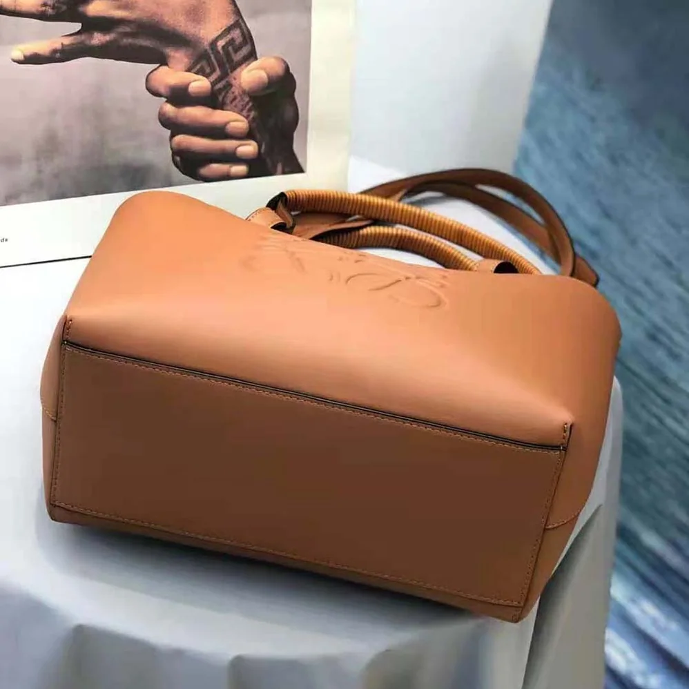 Loewe Small Anagram Tote in Classic Calfskin for Women in Brown