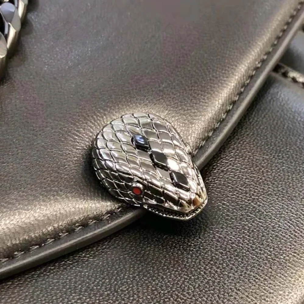 Bvlgari Serpenti Forever Top Handle Bag in Nappa Leather for Women in Black Bvlgari Serpenti Forever Top Handle Bag in Nappa Leather for Women in Black