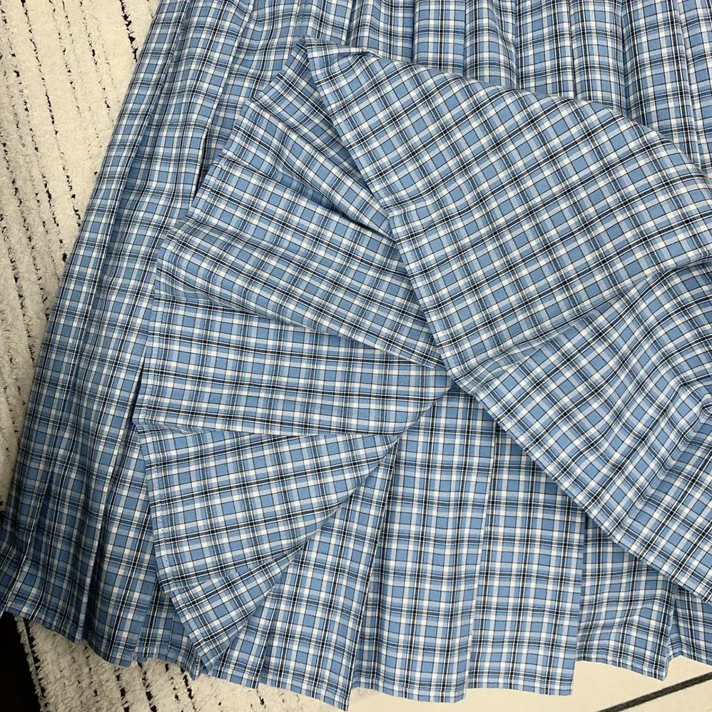 Miu Miu Pleated Check Skirt for Women