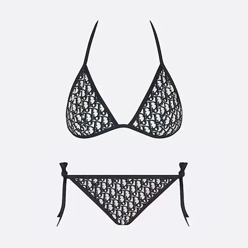 Dior Bikini Top / Bottom Blue Dior Oblique Technical Fabric for Women